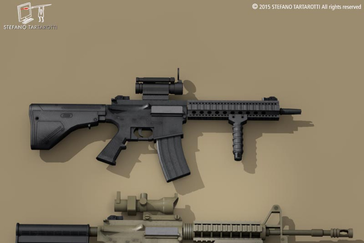 M4 rifle, an Object 3D Model by Tartino 3D models (Photo 1 of 10)