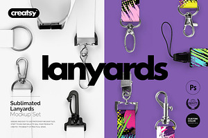 Lanyards Sublimated Mockup Set