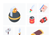 Game Weapon Isometric Icon Set, a Duotone Icon by Vectors Market (Thumbnail 7 of 10)