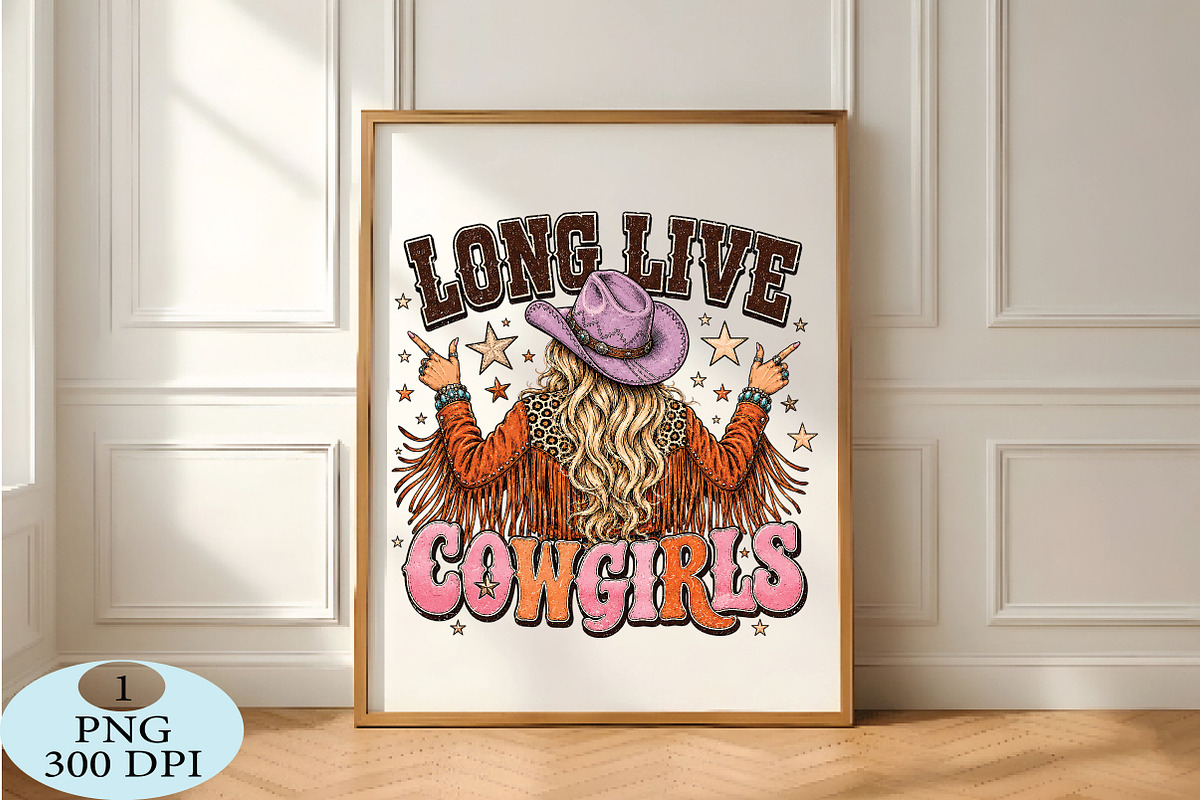 Long Live Cowgirls Western png, a Seasonal Illustration by Daily.Designs (Photo 5 of 5)