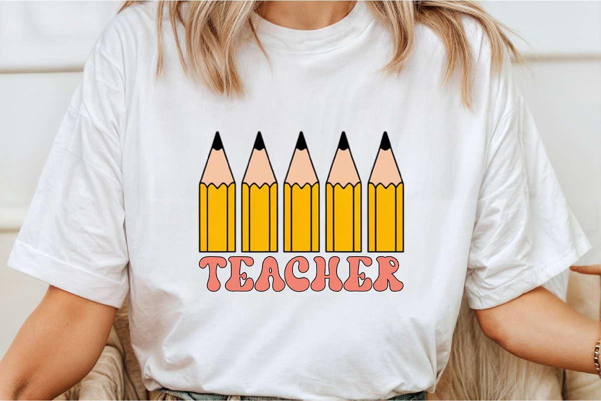 Teacher Pencil Sublimation PNG, an Illustration by Libby Wishes (Photo 2 of 4)