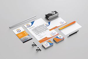 Modern Electronics Stationery Design