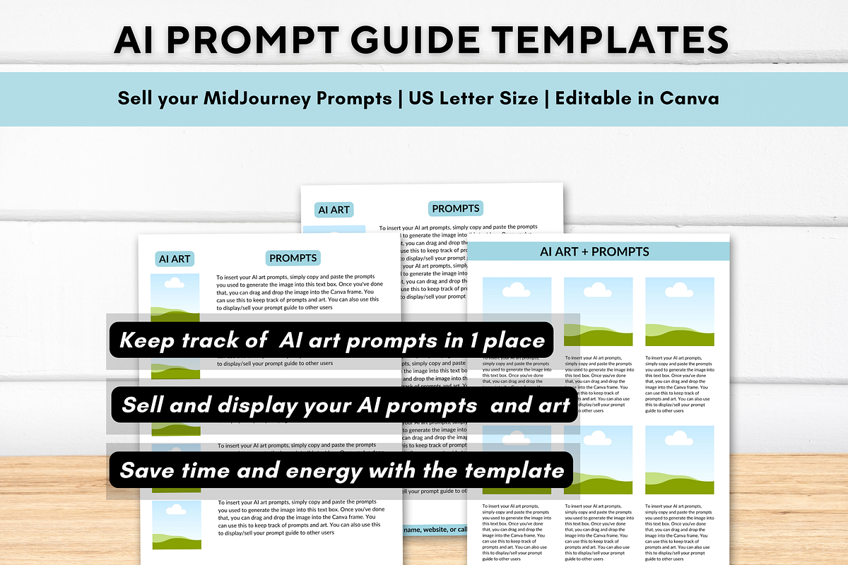 AI Art Prompt Guide Template Canva, a Templates & Theme by Sellers Resource Hub (Photo 1 of 3)