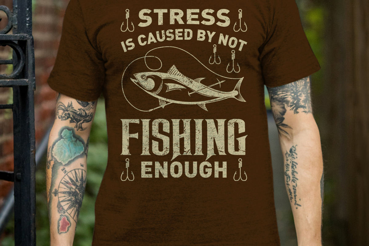 Fisherman Sublimation Digital Shirt, a Graphic by Vector Portal (Photo 3 of 5)