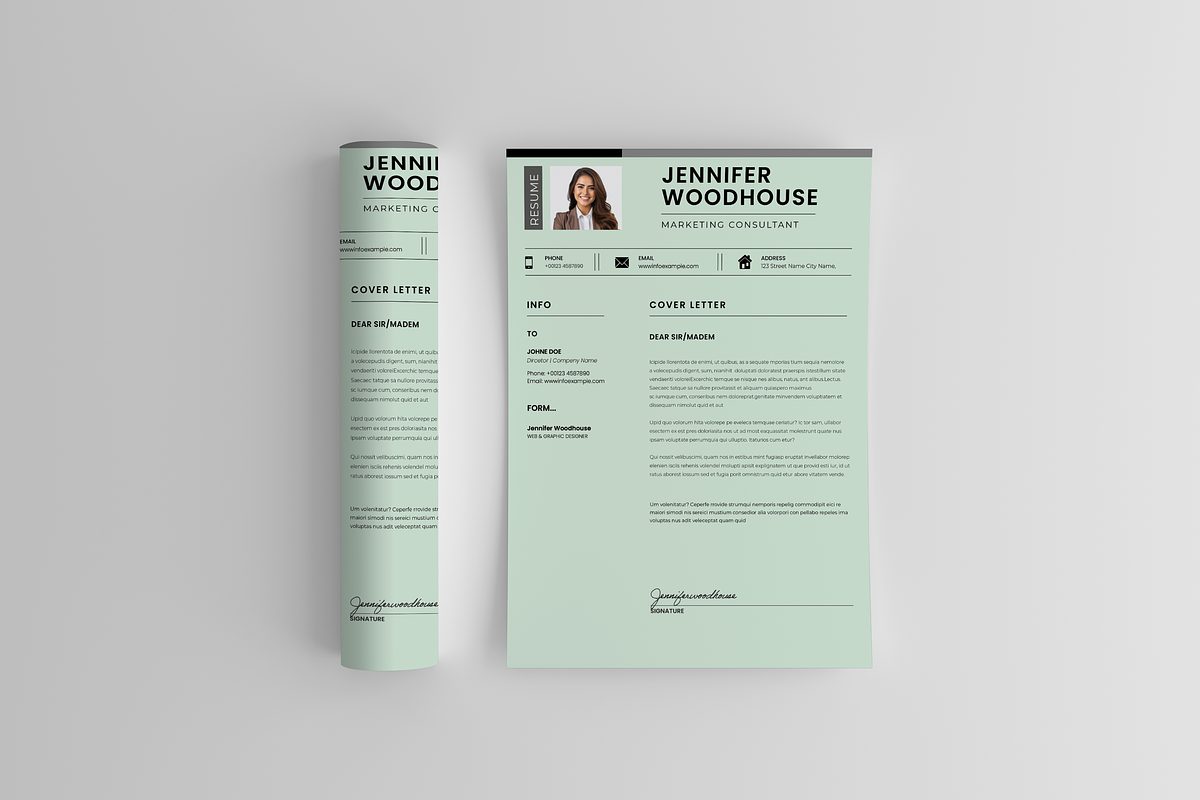Cover Letter, Word, A4, CV Template preview 3