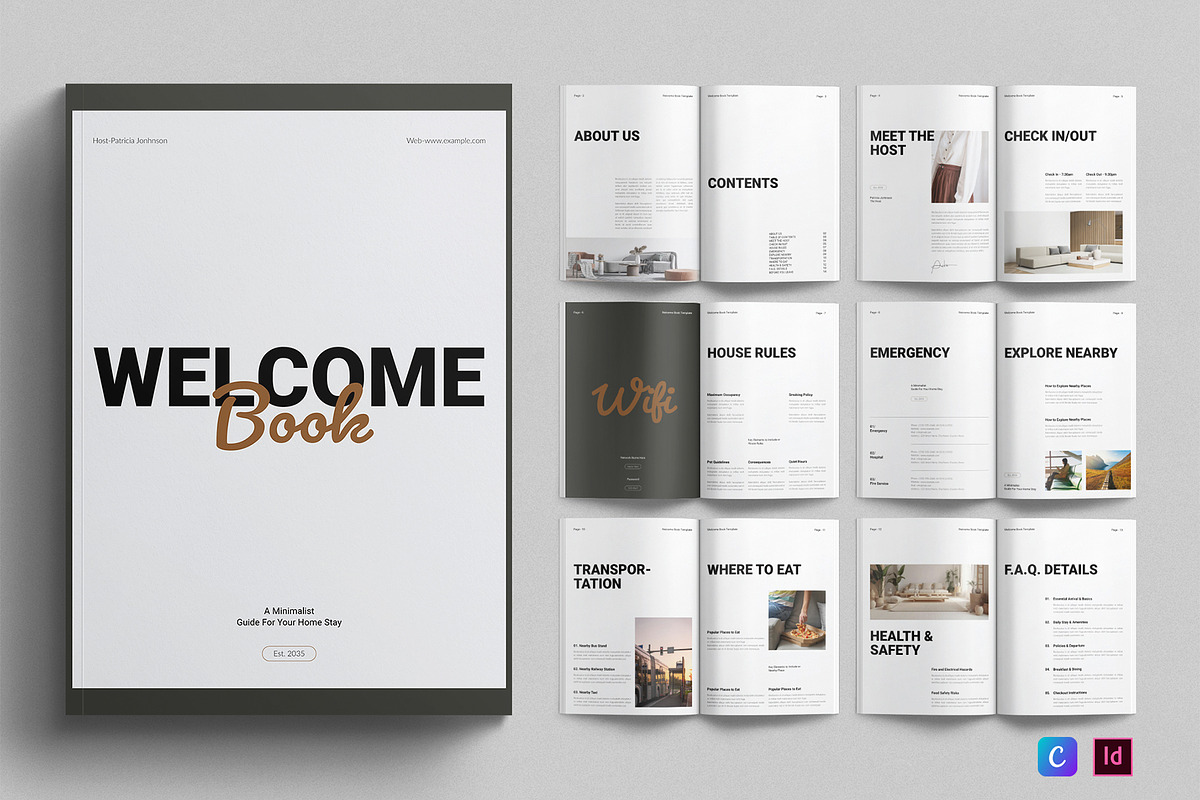 Welcome Book Template, a Brochure Template by E-Type (Photo 1 of 7)