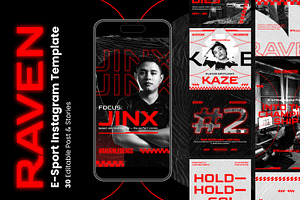 E-Sport & Gaming Instagram Templates, a Social Media Template by Nenjo Studio