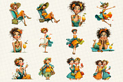 Quirky Valentine's Girl Clipart, an Illustration by DreamCafeArt (Thumbnail 3 of 6)