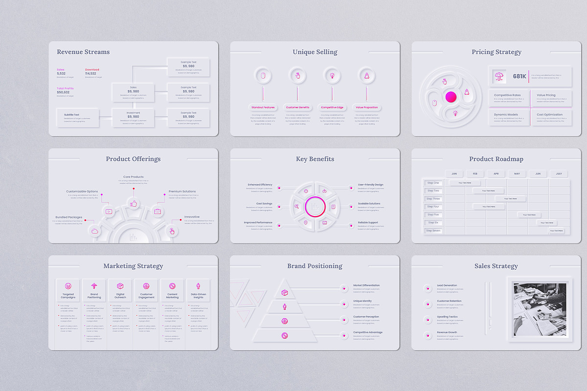 Neumorphic Business PowerPoint, a Presentation Template by Design Vault (Photo 3 of 5)