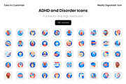 ADHD and Disorder Icons, a Solid Icon by Wencory (Thumbnail 1 of 2)