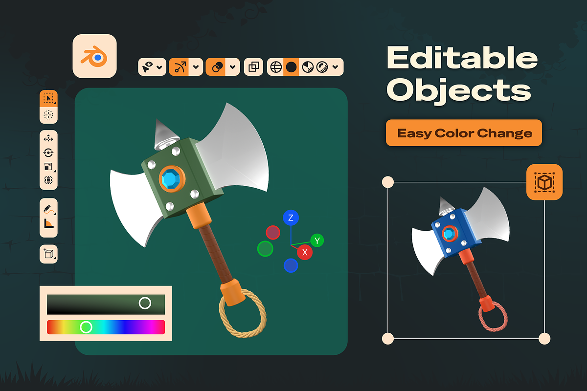 Game Asset 3D Icon, an Object 3D Model by Burntilldead (Photo 4 of 7)