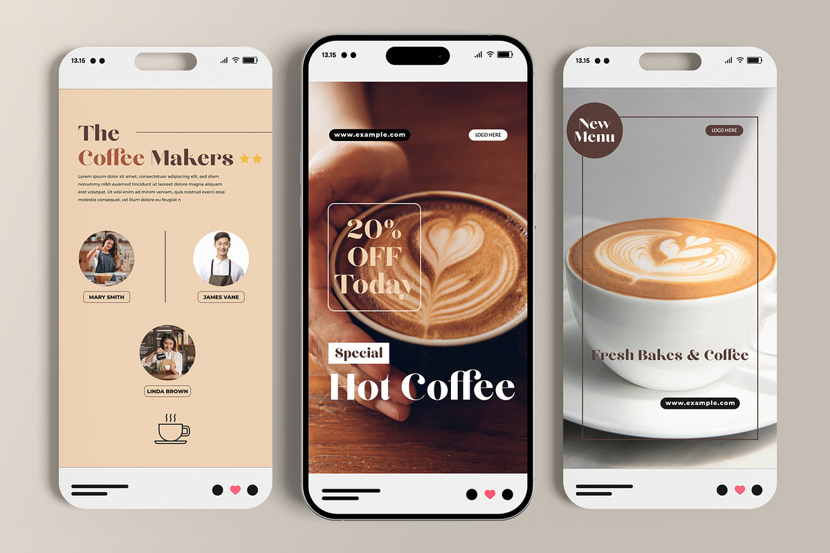 Coffee Social Media Story Set, a Social Media Template by MightyDesign (Photo 3 of 6)