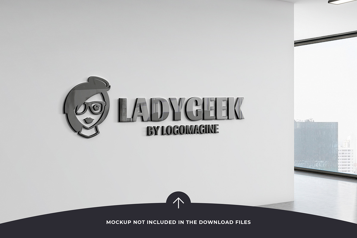 Lady Geek Logo Template, a Branding & Logo Template by LOGOMAGINE (Photo 4 of 16)