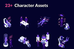 Isometric Space Illustration