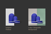 5 Podium with Transparent Background, a Background Graphic by faustudio (Thumbnail 2 of 7)