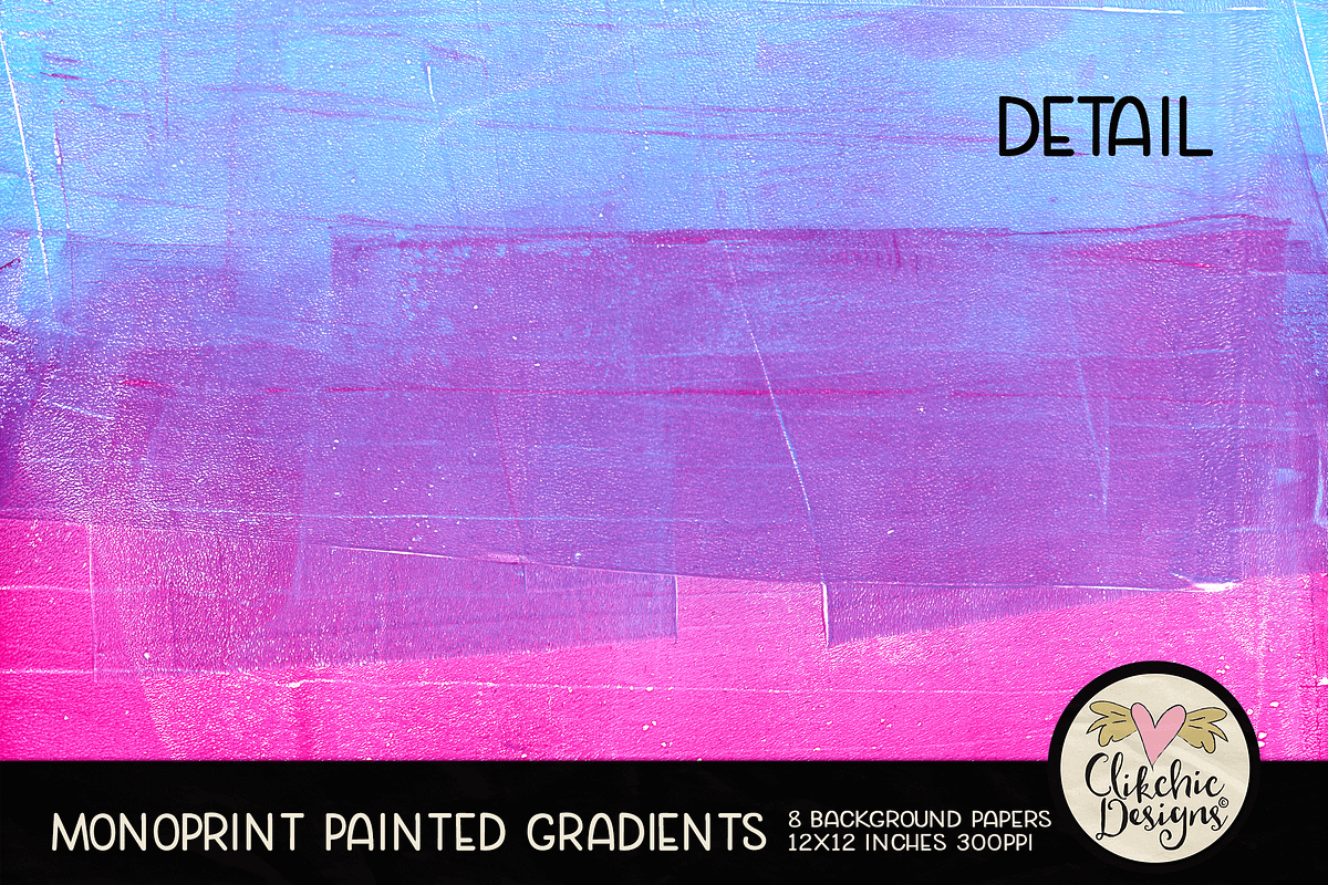 Monoprint Grunge Painted Gradients, a Texture Graphic by Clikchic Designs (Photo 5 of 5)