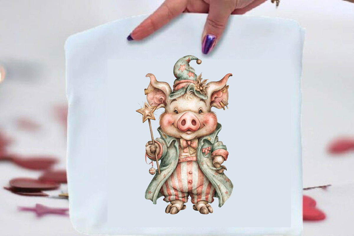 Whimsical Pig 4th of July Clipart, an Animal Illustration by SVGArt (Photo 3 of 9)