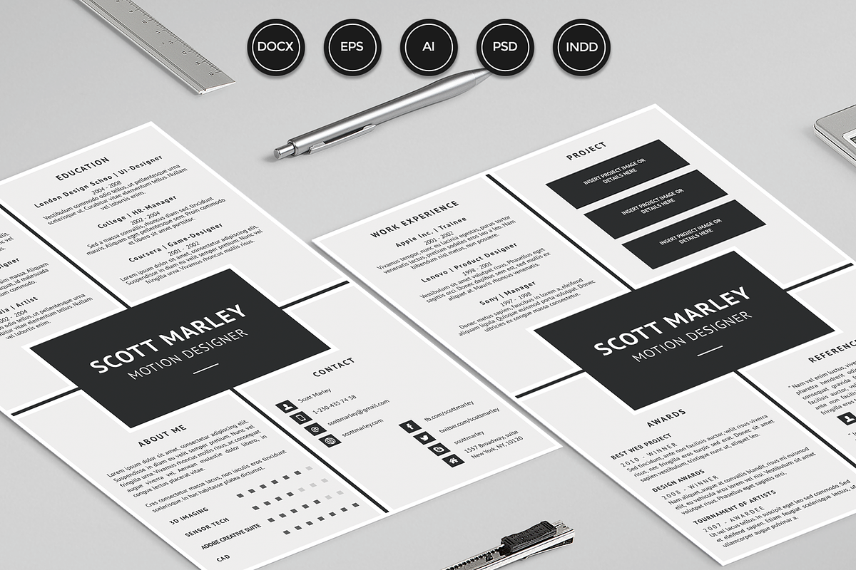 Resume/CV - Scott, a Resume Template by 3Angle (Photo 2 of 4)