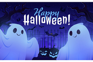 Happy Halloween greeting card