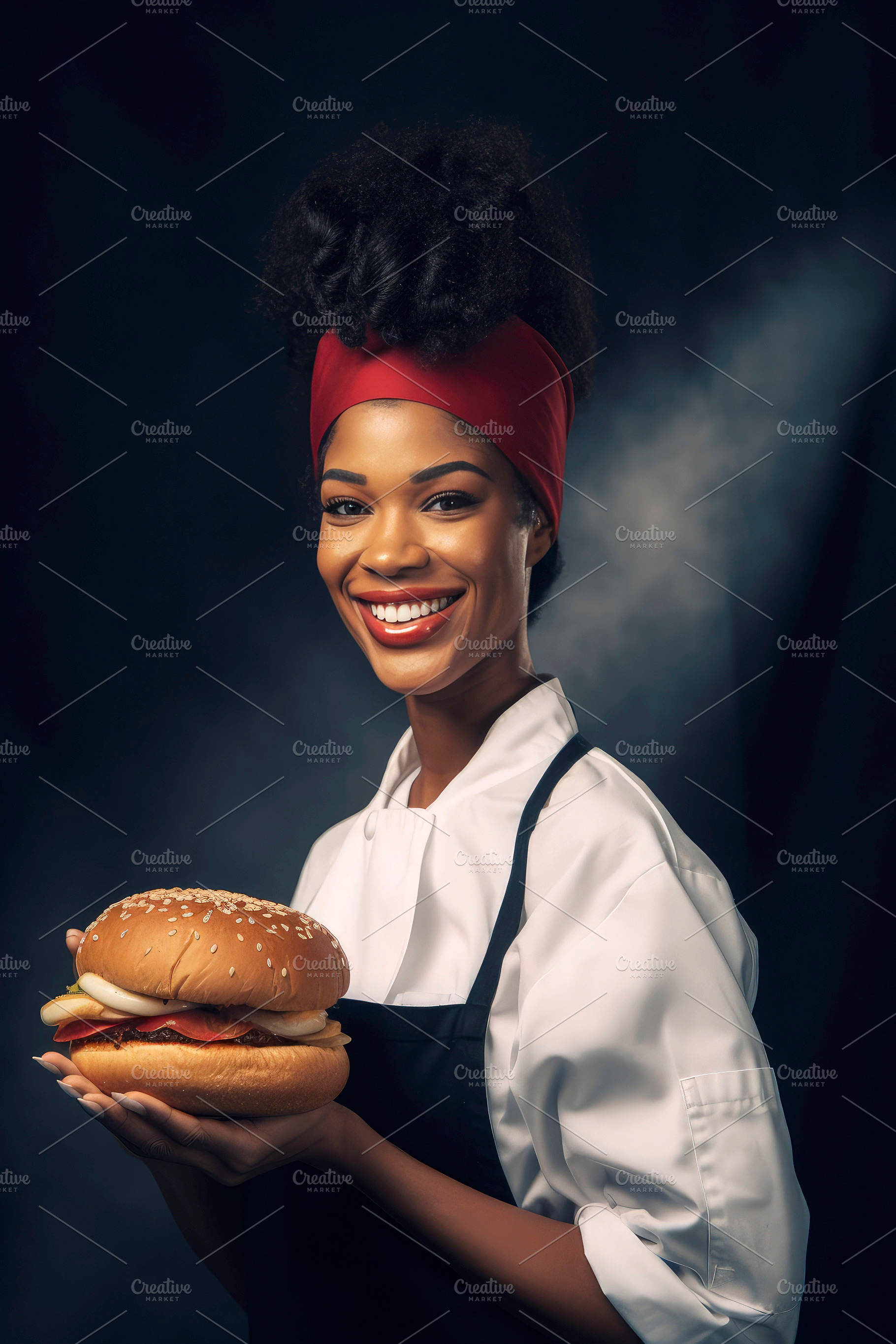 Black woman chef, a Person Photo by huertas19