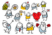 Cartoon love set 1., an Illustration by eka panova (Thumbnail 6 of 6)