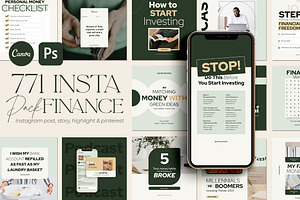 Financial Instagram Creator CANVA PS