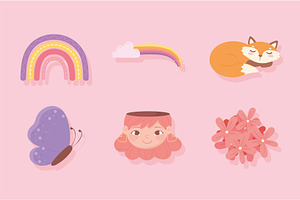 set of inspiration and imagination, an Object Illustration by studiogstock