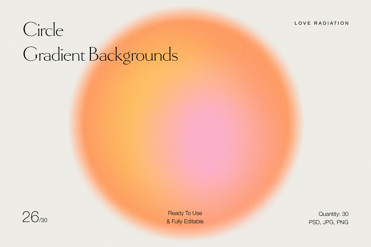 Circle Grainy Gradient Backgrounds, an Object Graphic by Love Radiation Studio (Photo 17 of 18)