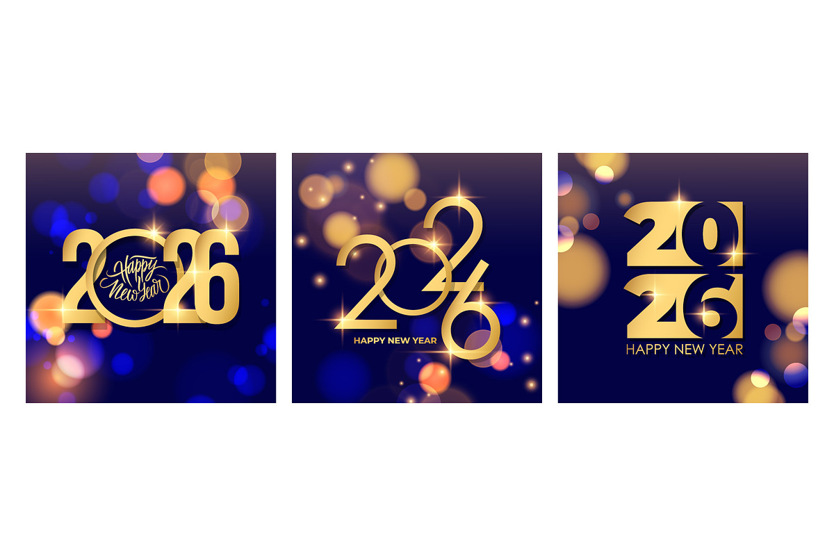 2026 Happy New Year Set, a Graphic by Finevector (Photo 1 of 2)