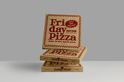 3 Pizza Box Mockup, a Cups & Container Mockup by eezo (Thumbnail 6 of 10)