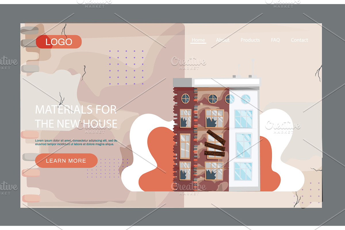 Home renovation, old house before, an Object Illustration by TopVector