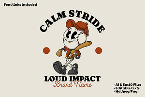 baseball player holding baseball bat, a Branding & Logo Template by Judsart