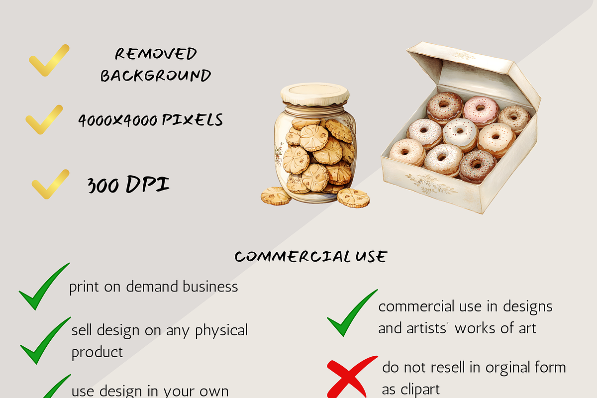 NEUTRAL BAKER GIRL CLIPART PACK, a Person Illustration by Daring Digies (Photo 6 of 9)
