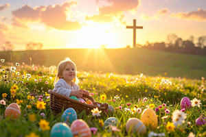 The radiant celebration of easter rebirth, a Holiday Photo by DanFLCreativo