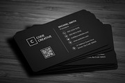 Modern Dark Pixels Business Cards, a Business Card Template by Galaxiya (Thumbnail 1 of 8)
