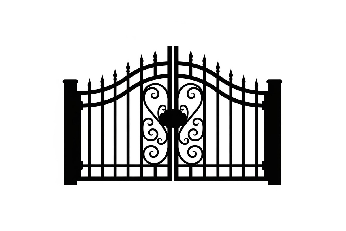 Ornate Wrought Iron Gate Vector Bund, an Illustration by Designs_River (Photo 38 of 47)