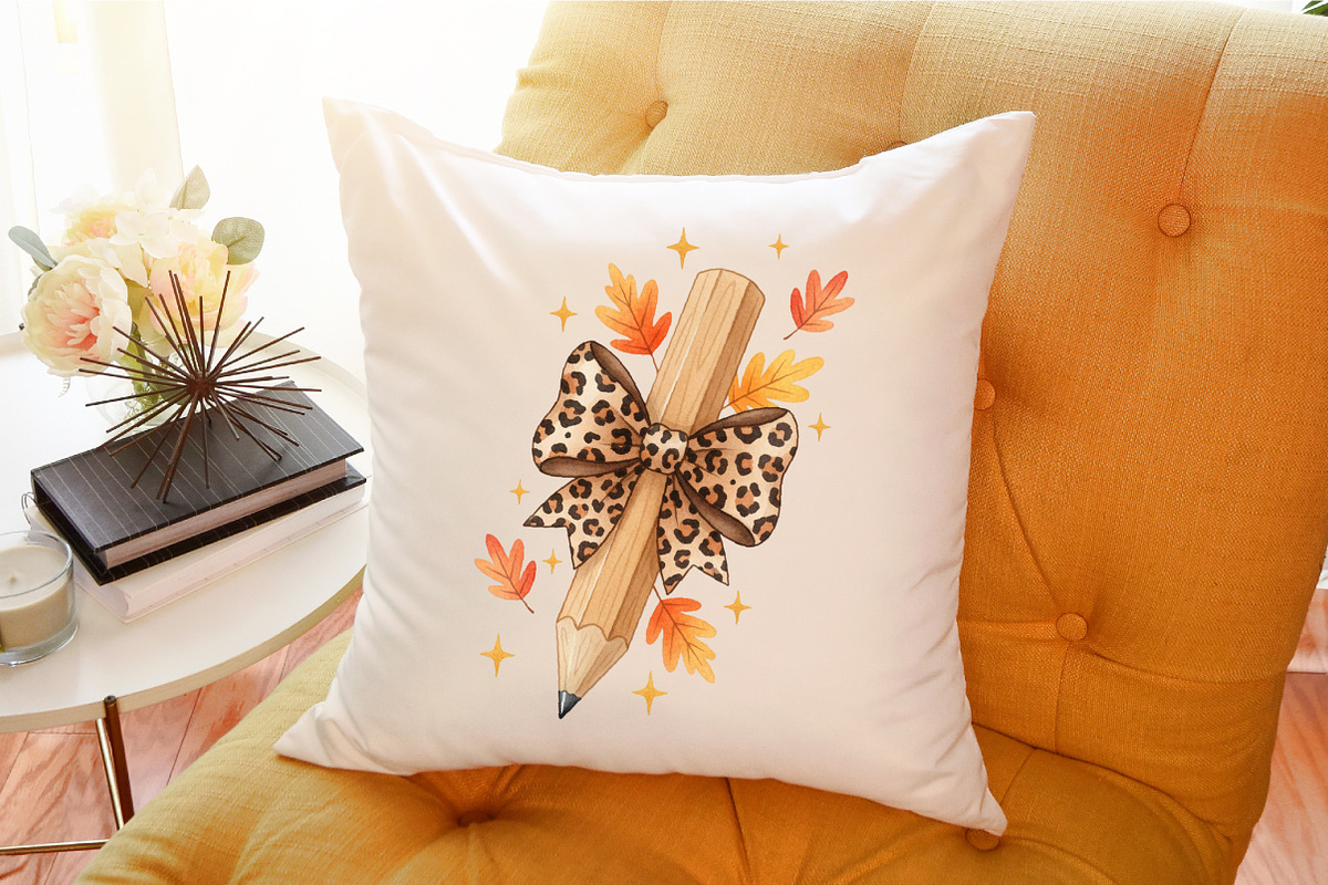 AutumnTeacher Pencil Bow PNG, an Illustration by Sublimation Artist (Photo 9 of 9)