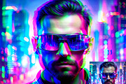 Cyberpunk RGB Analog Photoshop, a Brushes & More by Studio Retouch (Thumbnail 9 of 16)