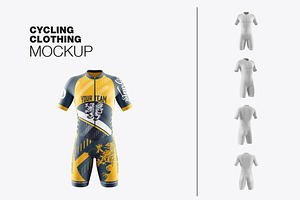 Men's Cycling Suit Mockup