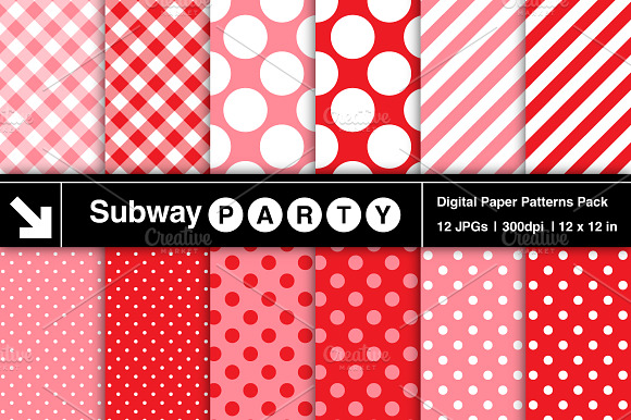 Pink & Red Dots, Stripes, Gingham preview 2