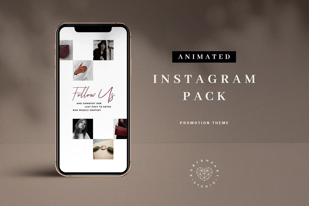 Animated Promotion Instagram Pack, a Social Media Template by Ruby&Heart Studio (Photo 1 of 7)