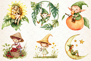Summer Elves Sublimation Clipart, an Illustration by Rose Art (Thumbnail 3 of 4)