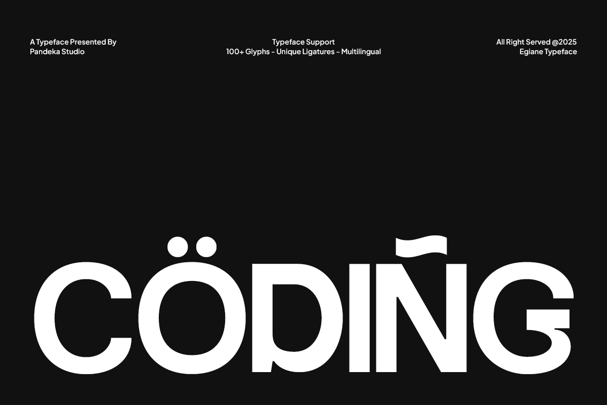 Egiane - Futuristic Display Font, a Sans Serif Font by Pandeka Studio (Photo 10 of 10)