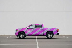Pickup Truck Wrap Mockup Template, a Product Mockup by graphypix