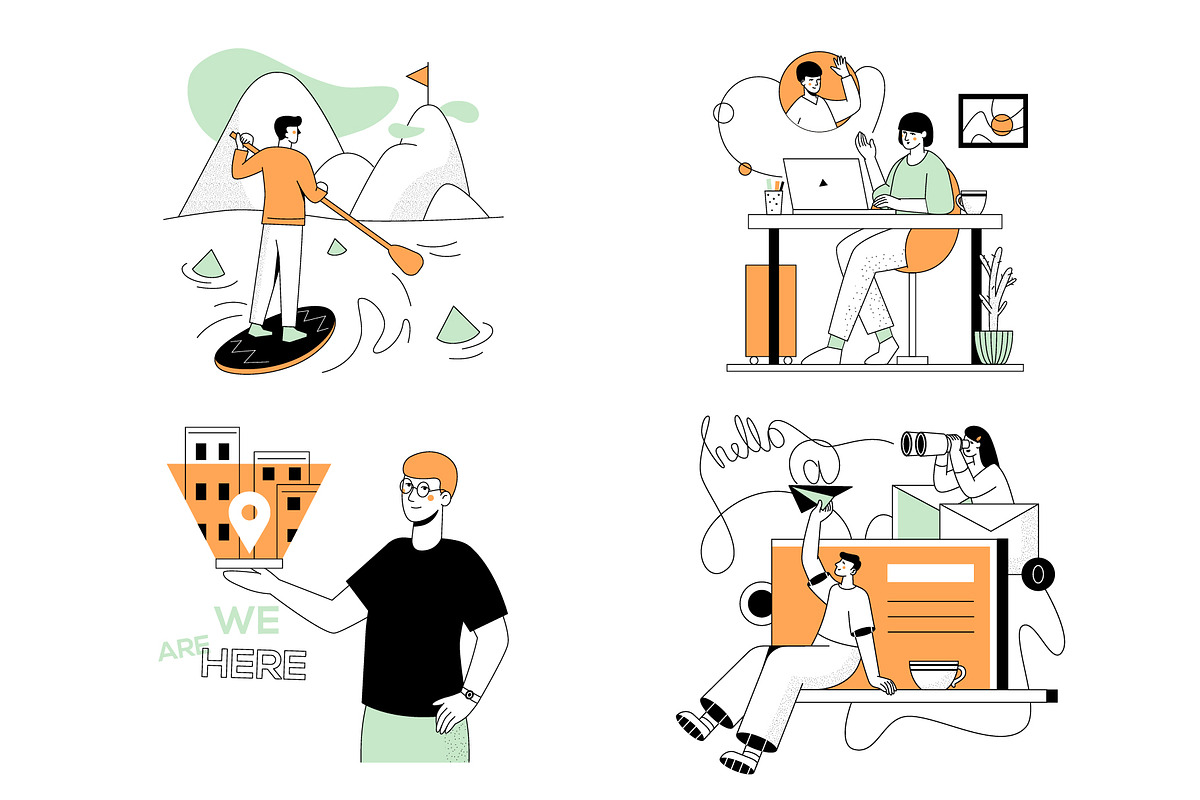 Line Character - Illustrations, a Templates & Theme by Boyko Pictures (Photo 11 of 13)