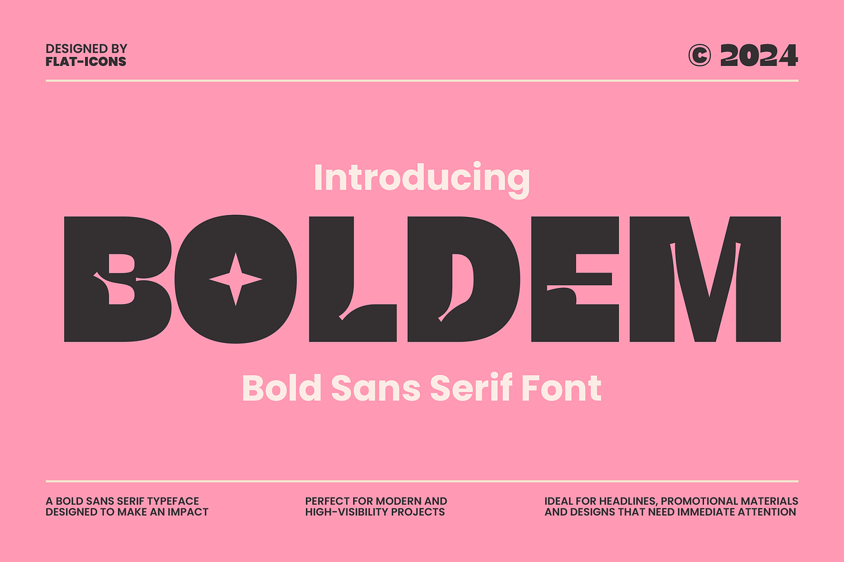 Boldem Bold Sans Serif Font, a Sans Serif Font by Graphue (Photo 1 of 9)