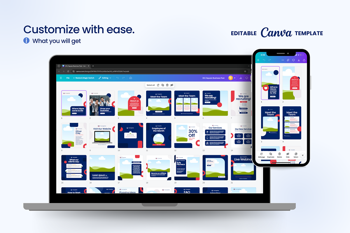 Canva Social Media Templates, a Social Media Template by Studio B | Canva Template (Photo 2 of 13)
