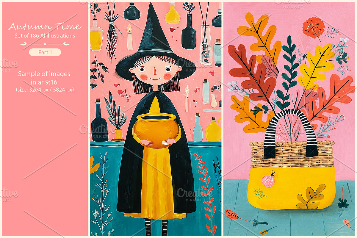 Autumn Time 1- 186 AI illustrations, a Seasonal Illustration by Pundateam (Photo 3 of 9)