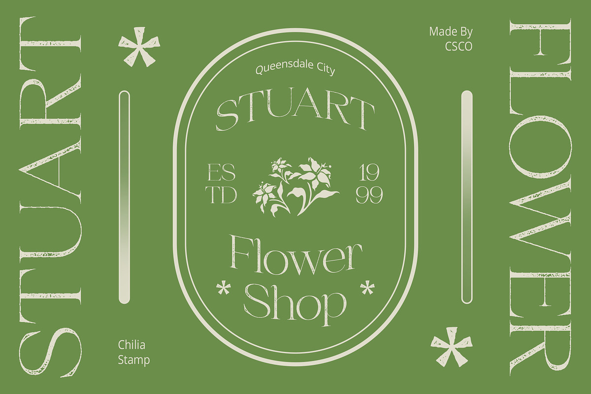 Chilia Stamp, a Serif Font by Craft Supply Co. (Photo 3 of 8)