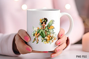 Whimsical Spring Fairy Clipart Png, an Illustration by Craft Nest (Thumbnail 6 of 10)